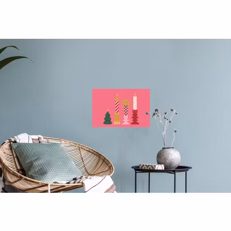 Muursticker - Kaarsen - Feest - Roze — 4