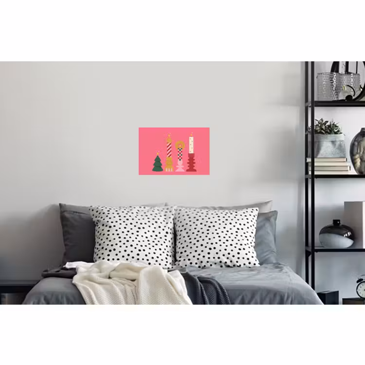 Muursticker - Kaarsen - Feest - Roze — 5
