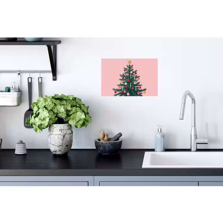 Muursticker - Kerstboom - Kerst - Roze — 2