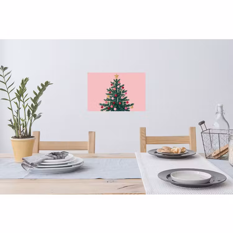 Muursticker - Kerstboom - Kerst - Roze — 3
