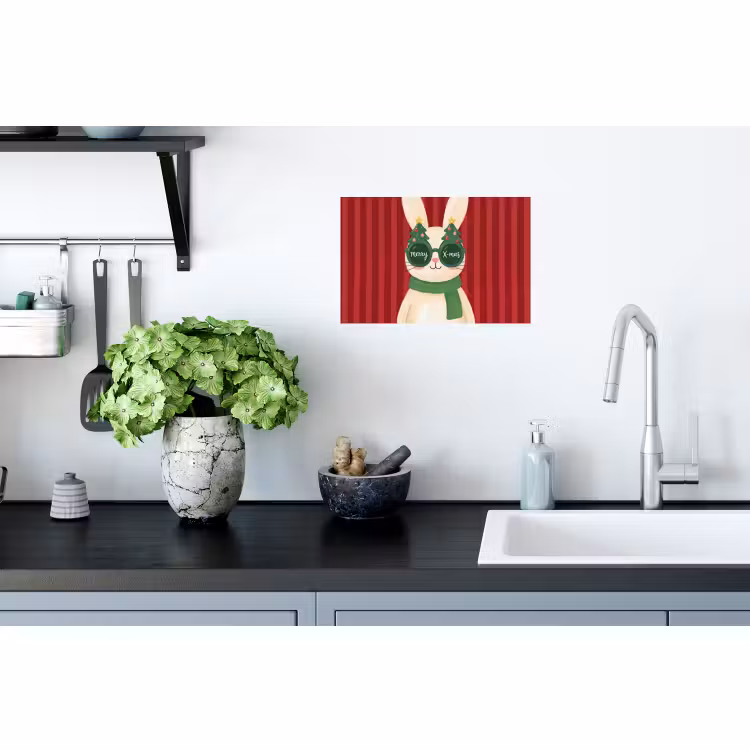 Muursticker - Konijn - Kerst - Dieren — 2