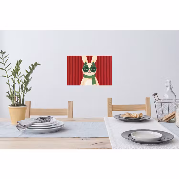 Muursticker - Konijn - Kerst - Dieren — 3