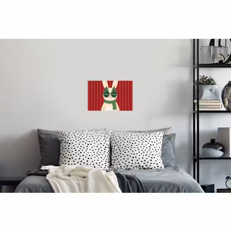 Muursticker - Konijn - Kerst - Dieren — 5