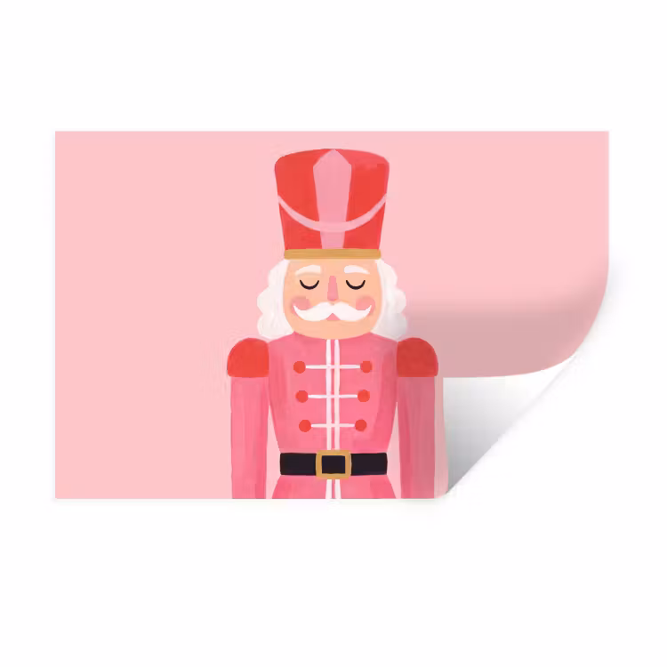 Muursticker - Notenkraker roze illustratie — 1