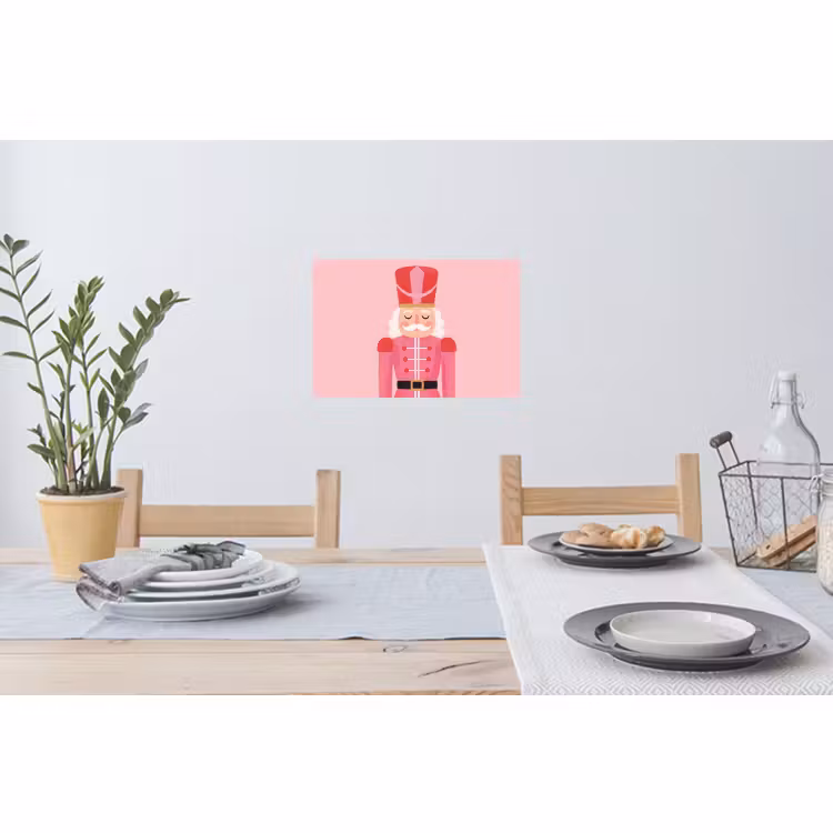 Muursticker - Notenkraker roze illustratie — 3