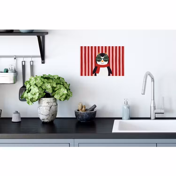 Muursticker - Pinguïn - Kerst - Illustratie — 2