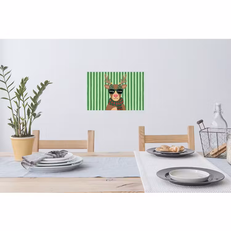 Muursticker - Rendier - Kerst - Illustratie — 3