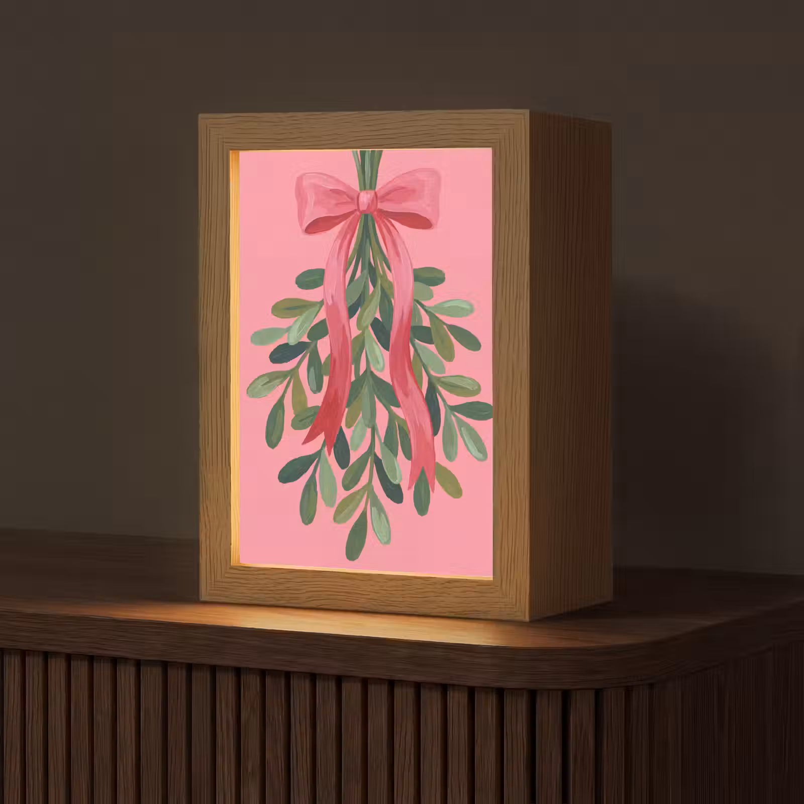 Gepersonaliseerd Lightbox - Plant - Lint - Roze — 1