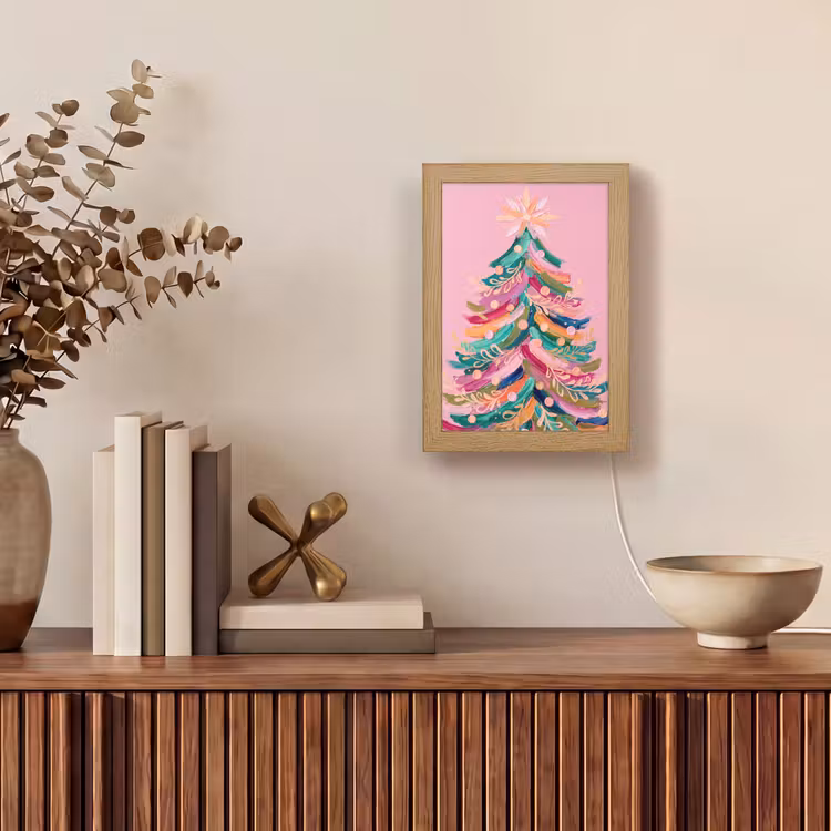 Gepersonaliseerd Lightbox - Kerstboom - Abstract - Kleurrijk — 4