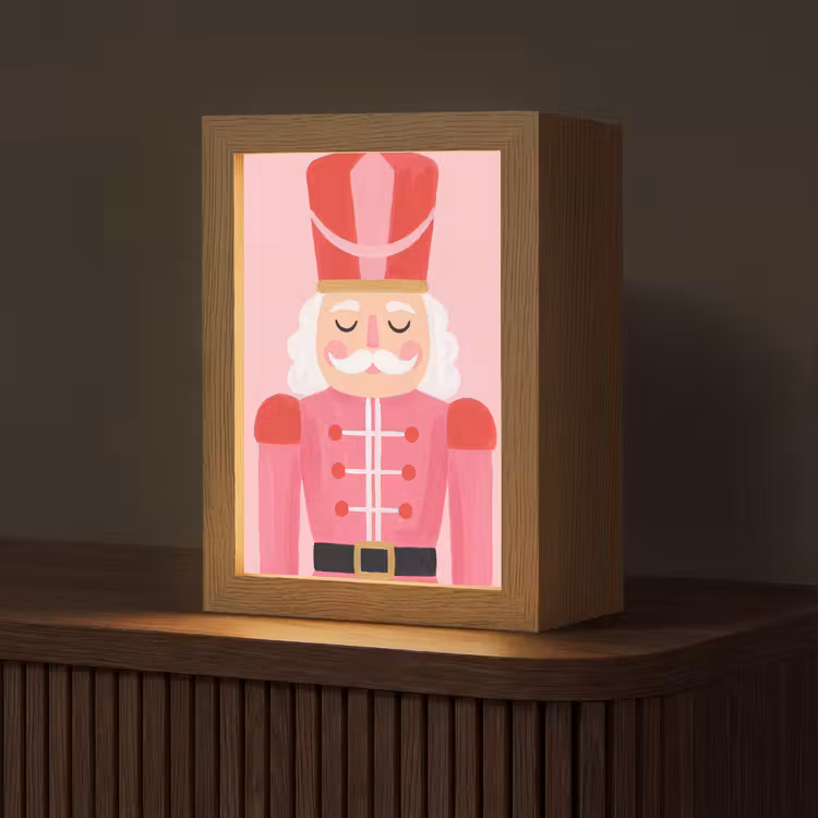 Gepersonaliseerd Lightbox - Notenkraker roze illustratie — 1