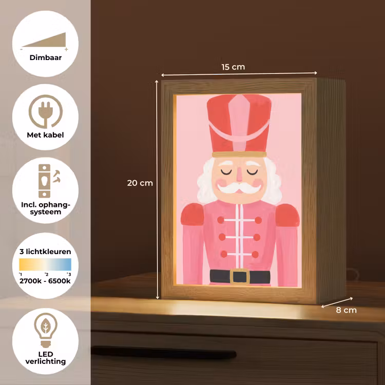 Gepersonaliseerd Lightbox - Notenkraker roze illustratie — 7