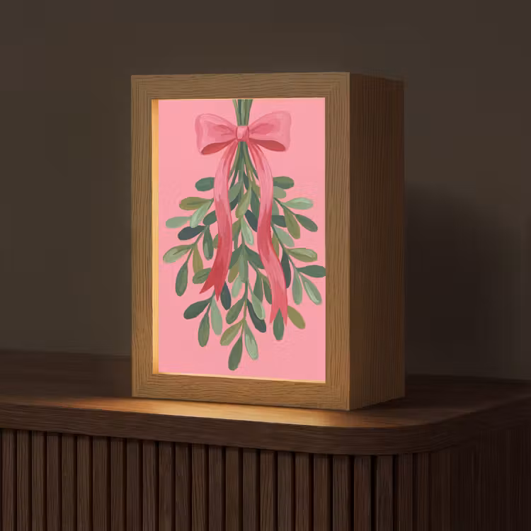 Gepersonaliseerd Lightbox - Plant - Lint - Roze — 1