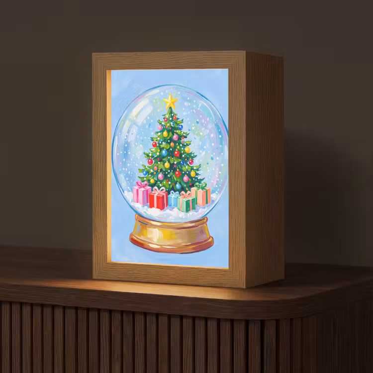 Gepersonaliseerd Lightbox - Sneeuwbol - Kerst - Cadeaus — 1