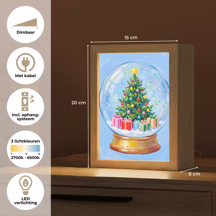 Gepersonaliseerd Lightbox - Sneeuwbol - Kerst - Cadeaus — 7
