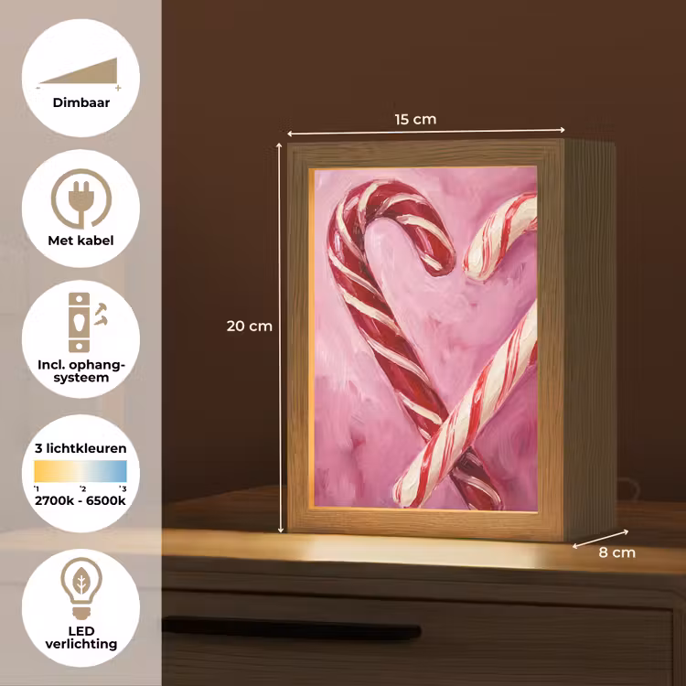 Gepersonaliseerd Lightbox - Snoep - Hart - Roze — 7