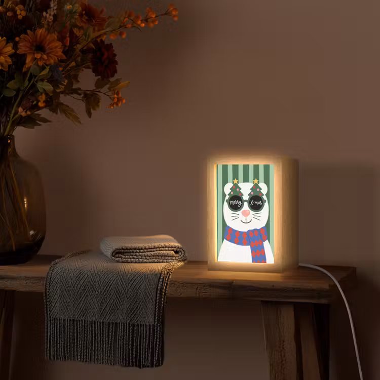 Gepersonaliseerd Lightbox - Dier - Winter - Cartoon — 3
