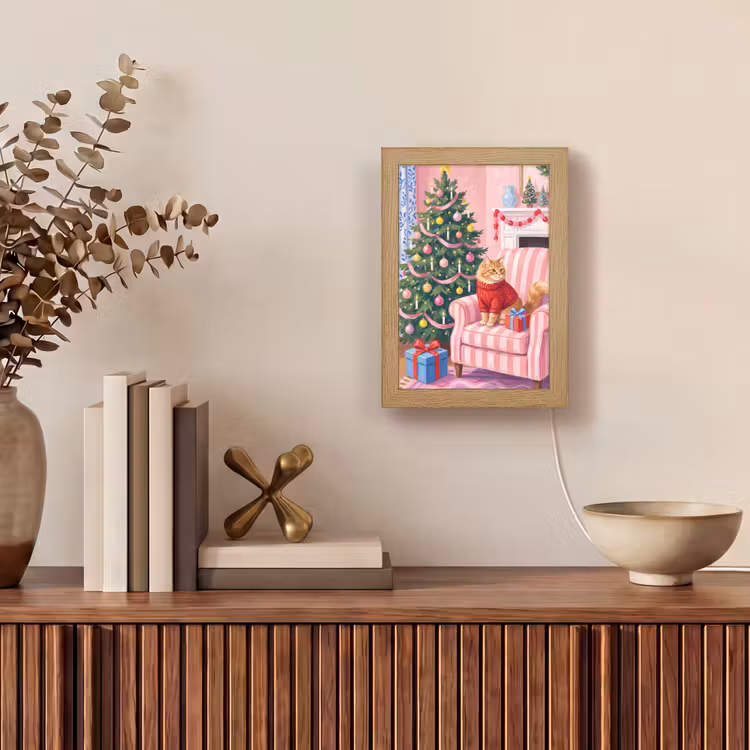 Gepersonaliseerd Lightbox - Kat - Kerst - Interieur — 4