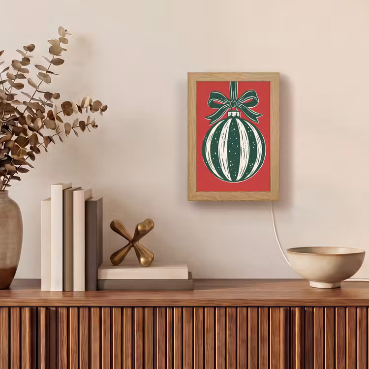 Gepersonaliseerd Lightbox - Kerstbal - Kerst - Rood — 4