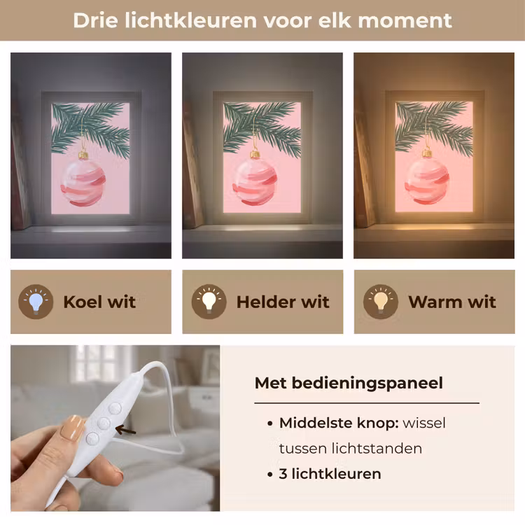 Gepersonaliseerd Lightbox - Kerstbal - Roze - Kerst — 6