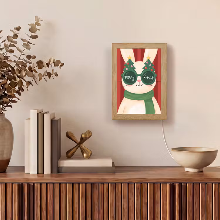 Gepersonaliseerd Lightbox - Konijn - Kerst - Dieren — 4