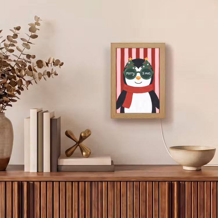Gepersonaliseerd Lightbox - Pinguïn - Kerst - Illustratie — 4