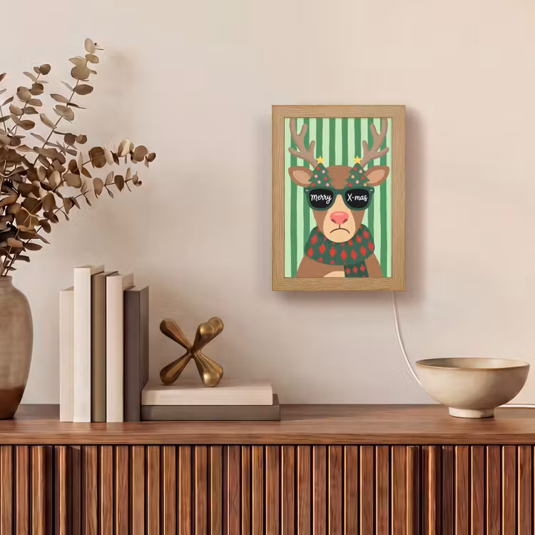 Gepersonaliseerd Lightbox - Rendier - Kerst - Illustratie — 4