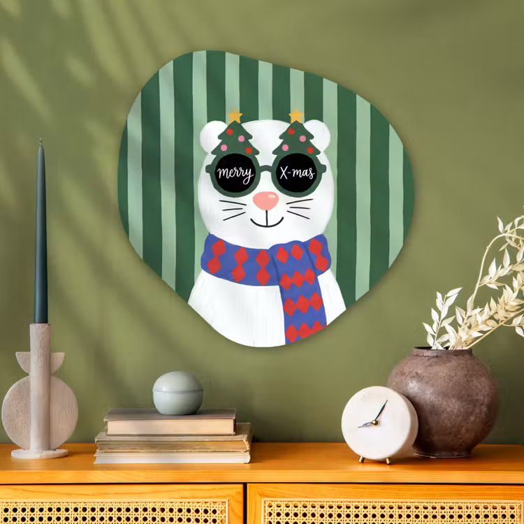 Organisch schilderij aluminium - Dier - Winter - Cartoon — 2
