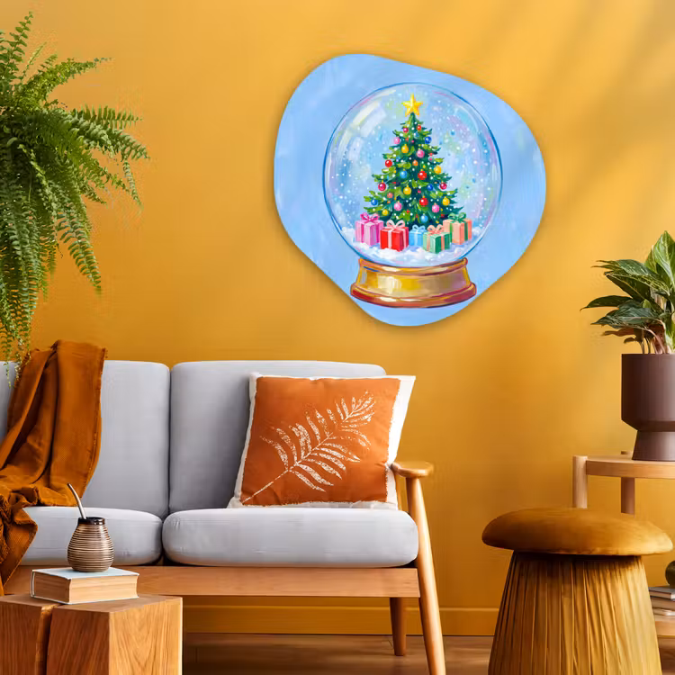 Organisch schilderij aluminium - Sneeuwbol - Kerst - Cadeaus — 3
