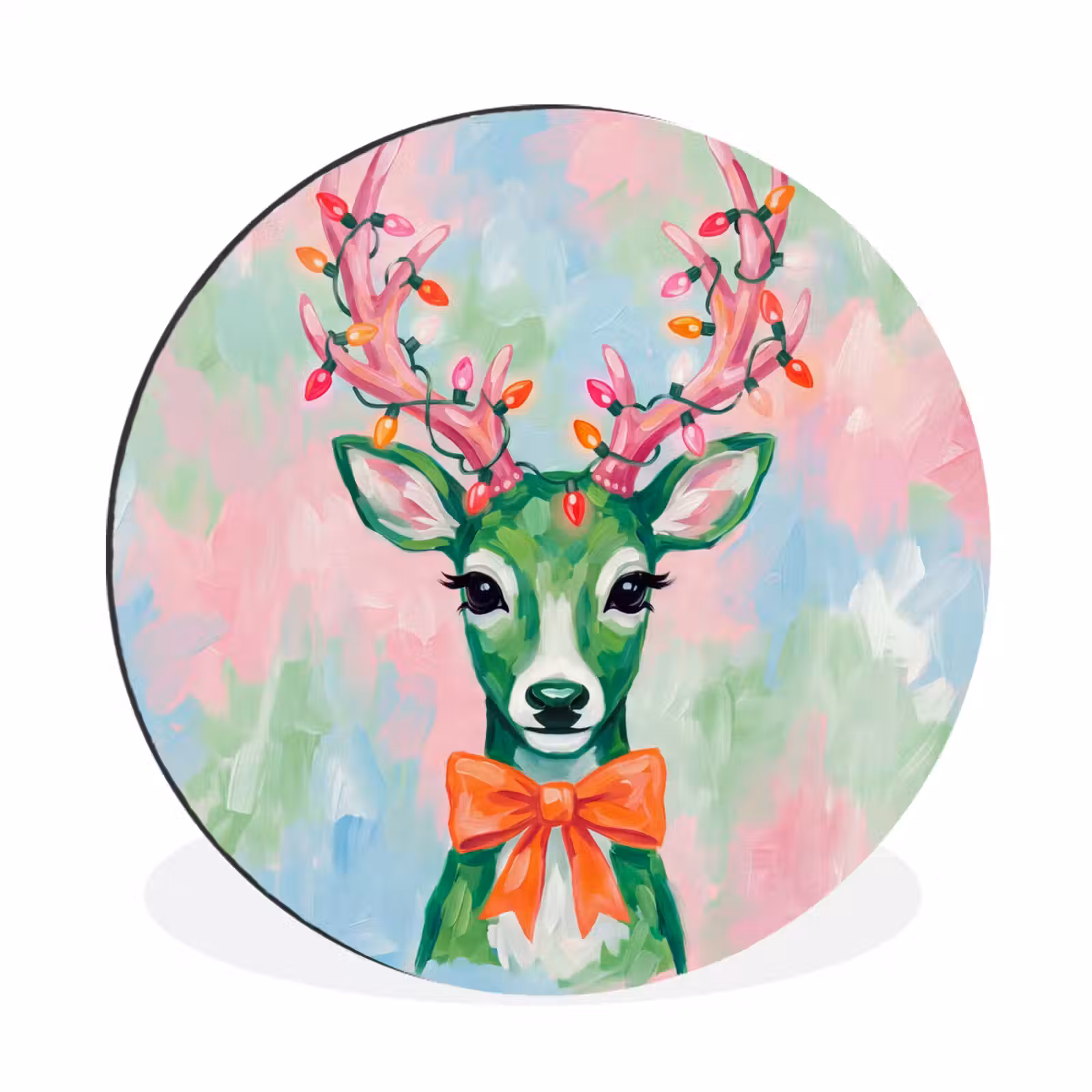 Muurcirkel aluminium - Hert - Kerst - Dieren — 1