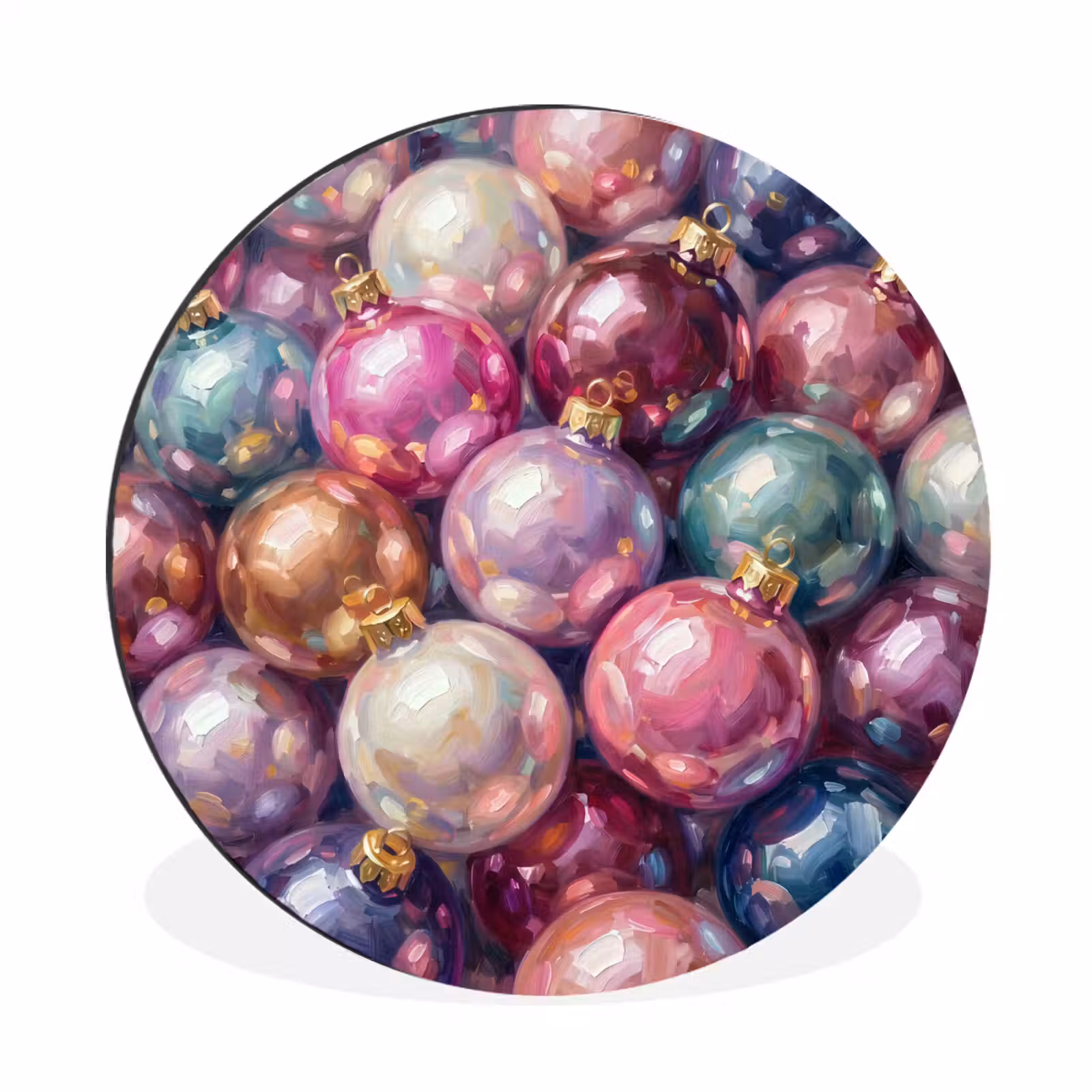 Muurcirkel aluminium - Kerstdecoratie - Kleurrijk - Feest — 1