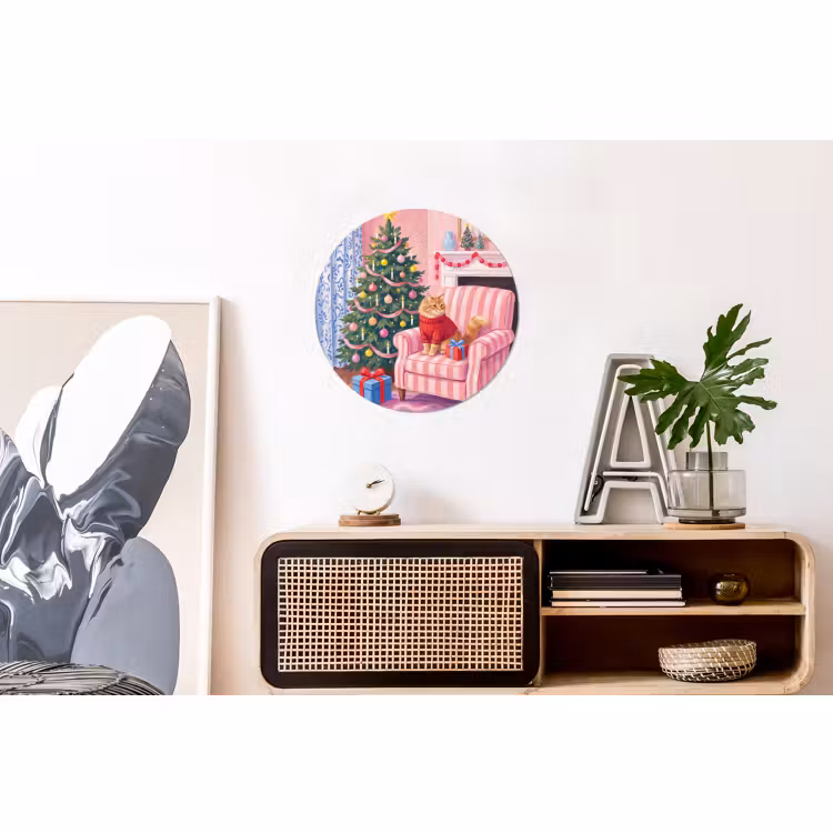 Muurcirkel aluminium - Kat - Kerst - Interieur — 3