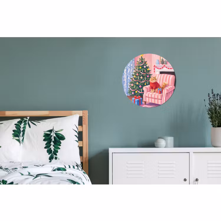 Muurcirkel aluminium - Kat - Kerst - Interieur — 4