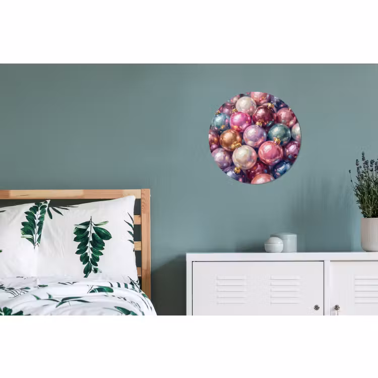 Muurcirkel aluminium - Kerstdecoratie - Kleurrijk - Feest — 4