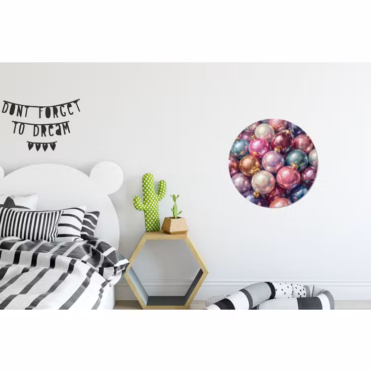 Muurcirkel aluminium - Kerstdecoratie - Kleurrijk - Feest — 5