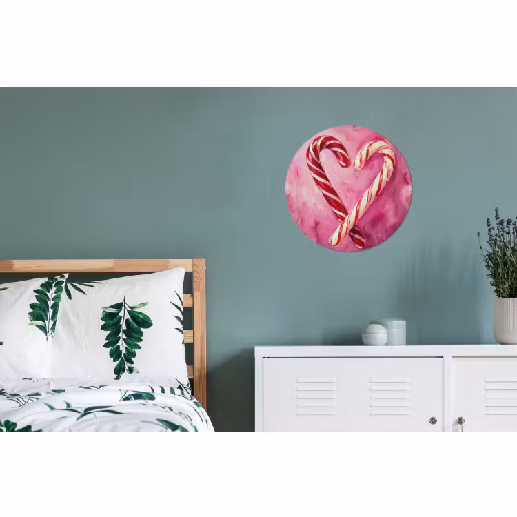 Muurcirkel aluminium - Snoep - Hart - Roze — 4