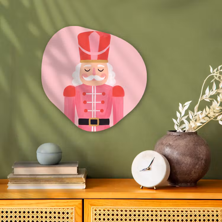 Organisch schilderij forex - Notenkraker roze illustratie — 2