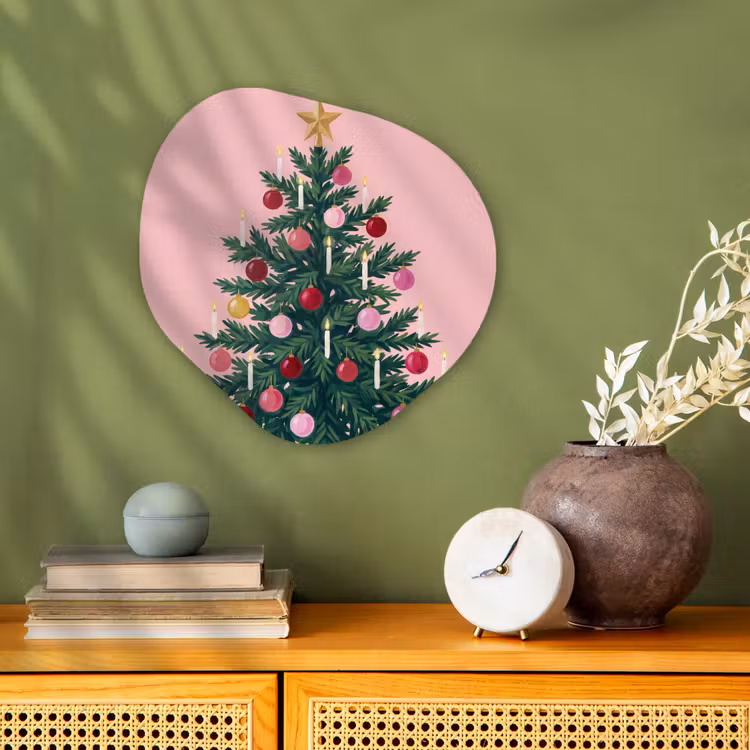 Organisch schilderij forex - Kerstboom - Kerst - Roze — 2