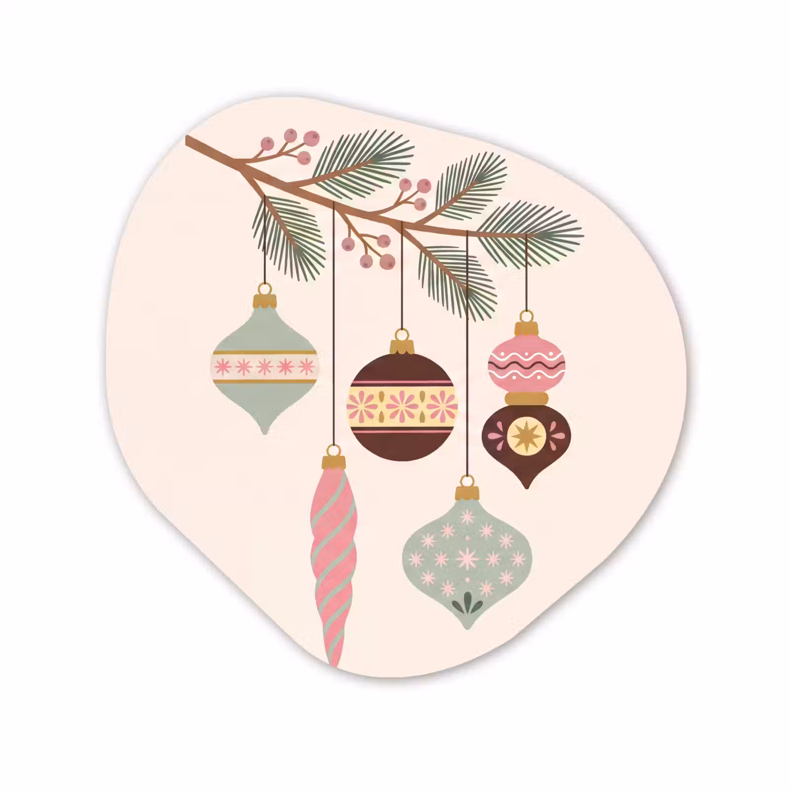 Organisch schilderij forex - Kerst - Ornamenten - Tak — 1