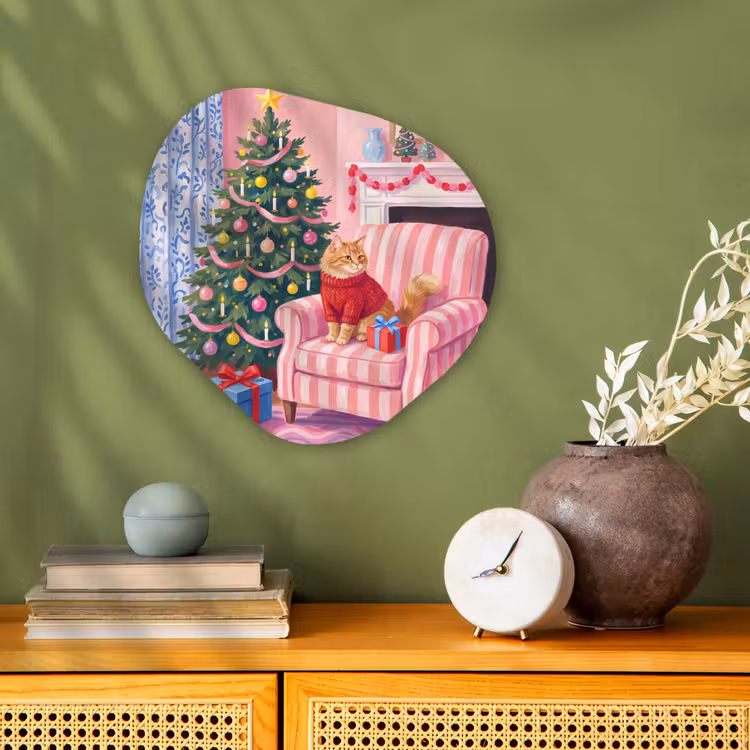 Organisch schilderij forex - Kat - Kerst - Interieur — 2