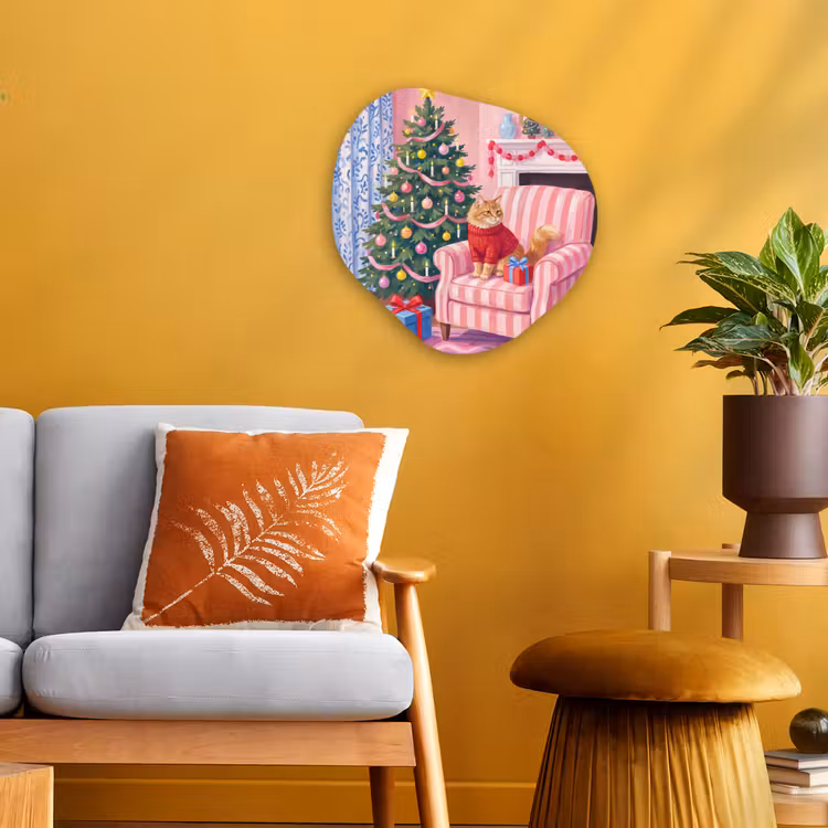 Organisch schilderij forex - Kat - Kerst - Interieur — 3
