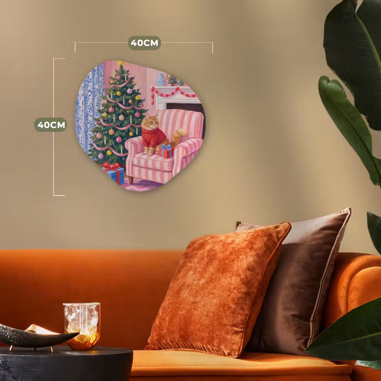Organisch schilderij forex - Kat - Kerst - Interieur — 4