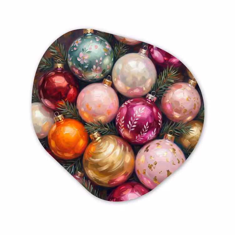 Organisch schilderij forex - Kerstballen - Kleurrijk - Feest — 1