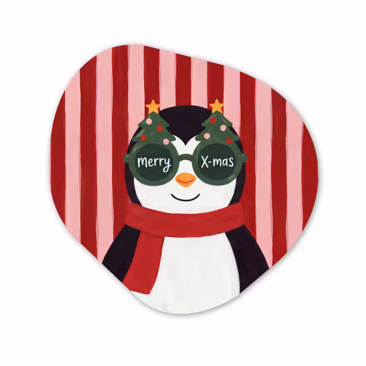 Organisch schilderij forex - Pinguïn - Kerst - Illustratie — 1