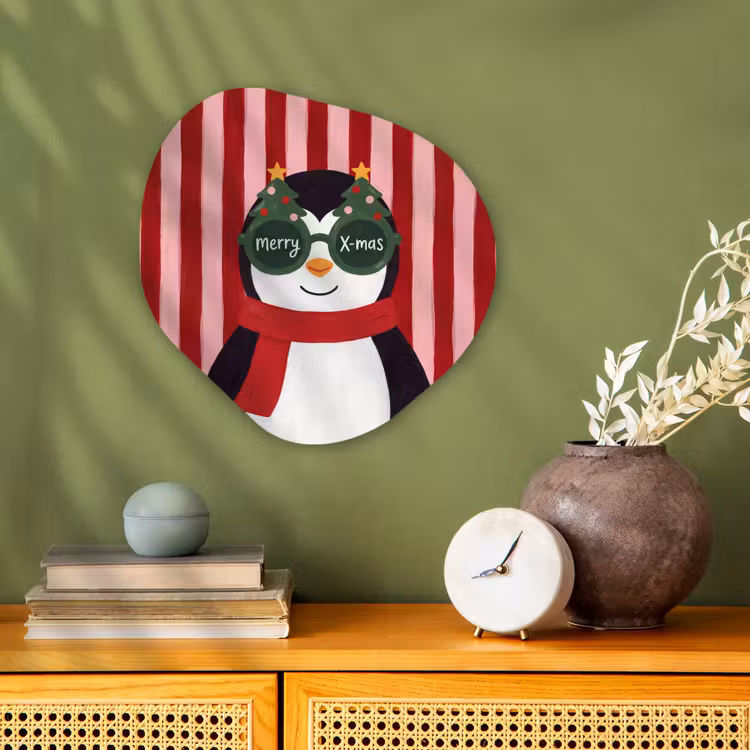 Organisch schilderij forex - Pinguïn - Kerst - Illustratie — 2