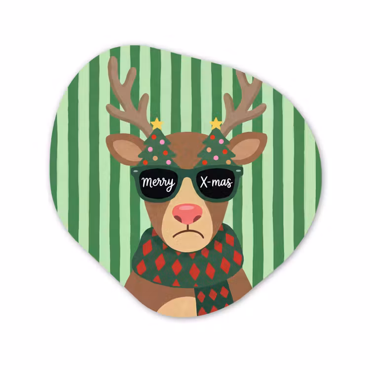 Organisch schilderij forex - Rendier - Kerst - Illustratie — 1