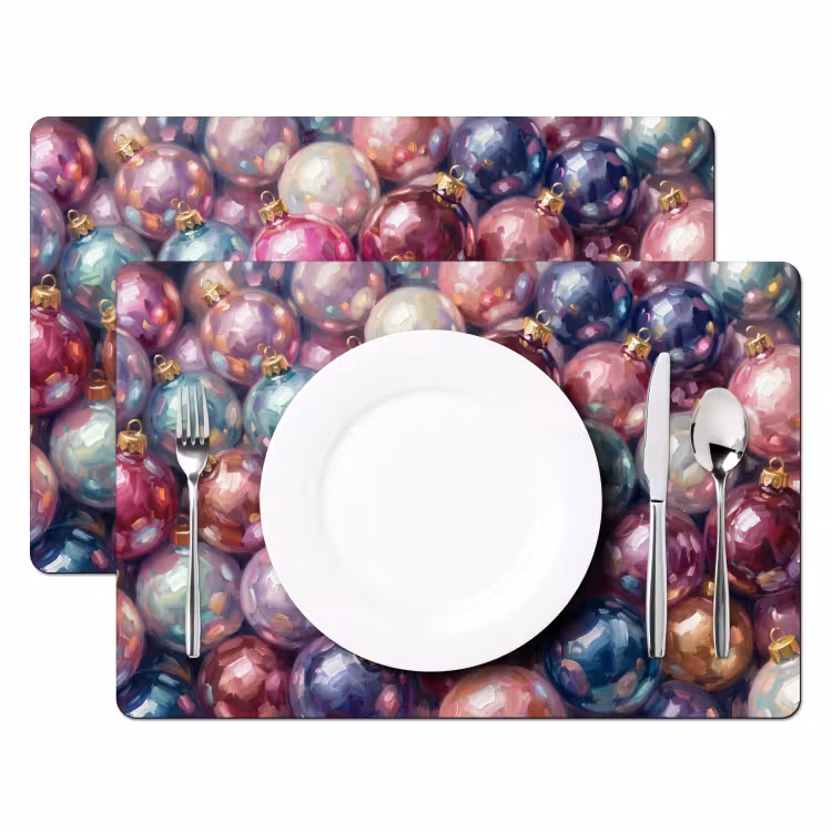 Placemat - 6 stuks - Kerstdecoratie - Kleurrijk - Feest — 2