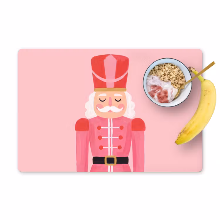 Placemat - 6 stuks - Notenkraker roze illustratie — 1