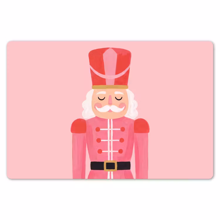 Placemat - 6 stuks - Notenkraker roze illustratie — 7