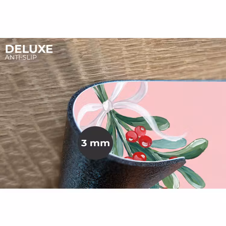 Placemat - 6 stuks - Plant - Kerst - Roze — 4