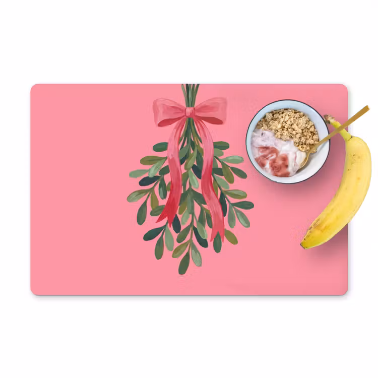 Placemat - 6 stuks - Plant - Lint - Roze — 1